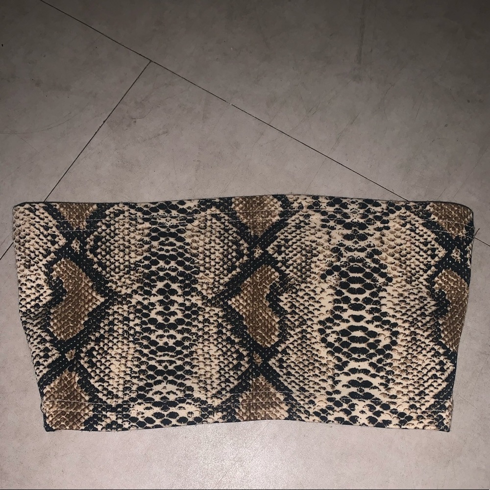 Snakeskin crop top